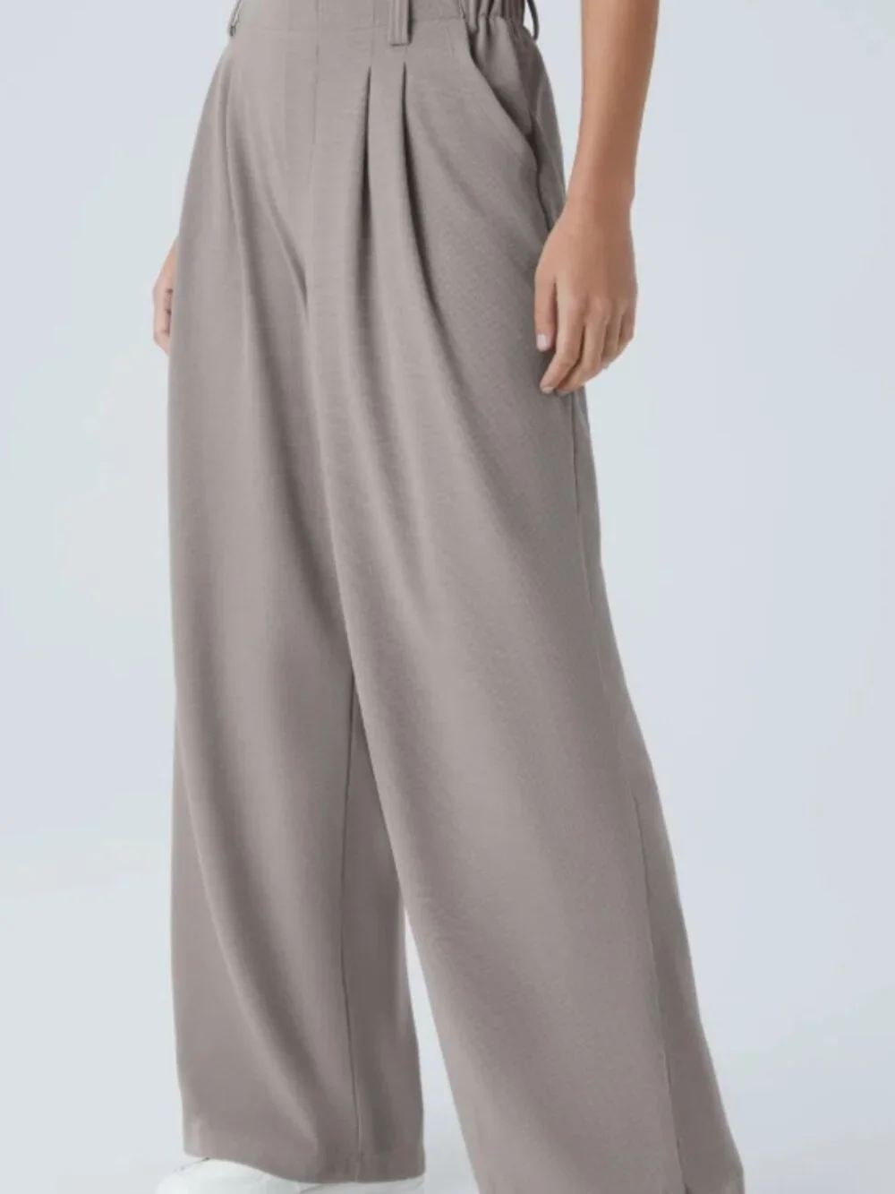 Halara High-Waisted Wide Leg Waffle Pants - Picture 4 of 7